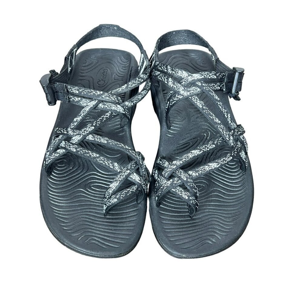 CHACO ZX/1 Dual Strap Cloud Sandal Black Women's Size 10 EUC